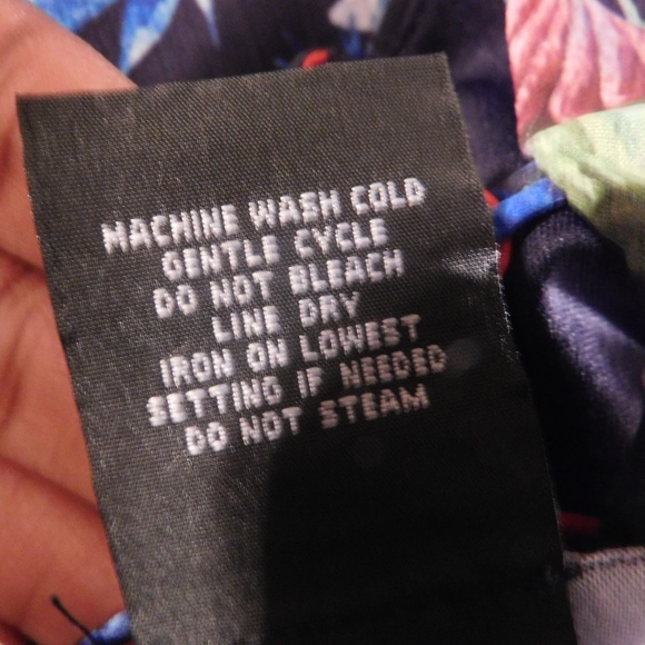 Red Blue and White HI Low Floral Dress - Picture 6 of 6